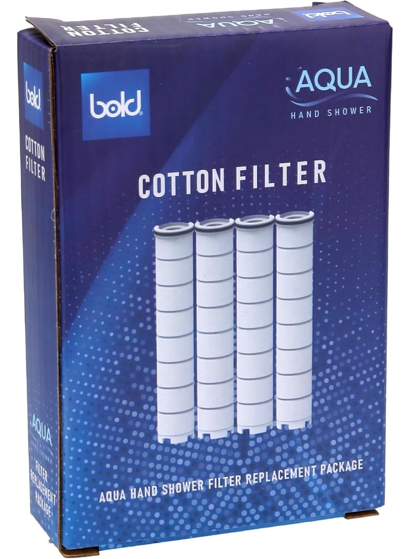 Bold Aqua PP Cotton Shower Filter 4 Pcs - Image 1