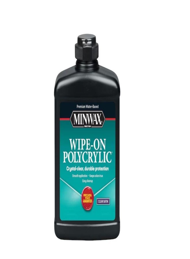 Minwax Water-Based Wipe-On Polyurethane, Satin, 1 Pint - Image 1