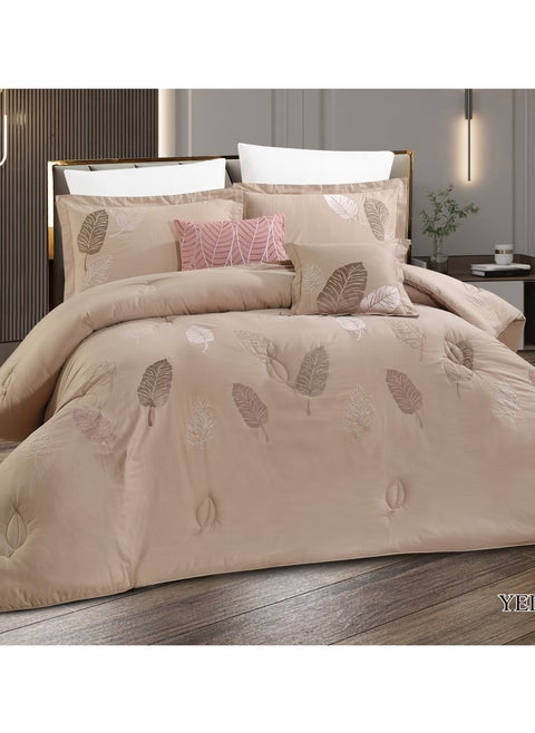 hours comforter set with soft silky fabric 100% cotton and a modern and distinctive pattern that satisfies all tastes 8 pieces king size