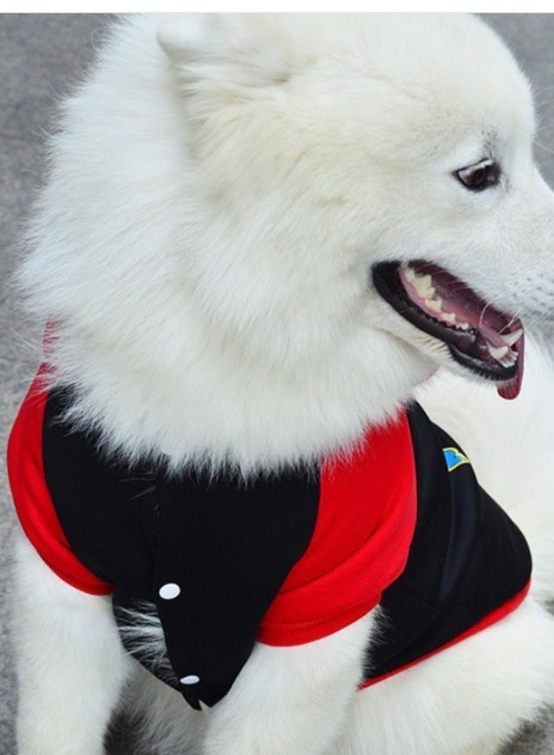 Zchiko Pet Clothes Super Man Dog Hoodie Sweaters Jacket Black XL - Image 2