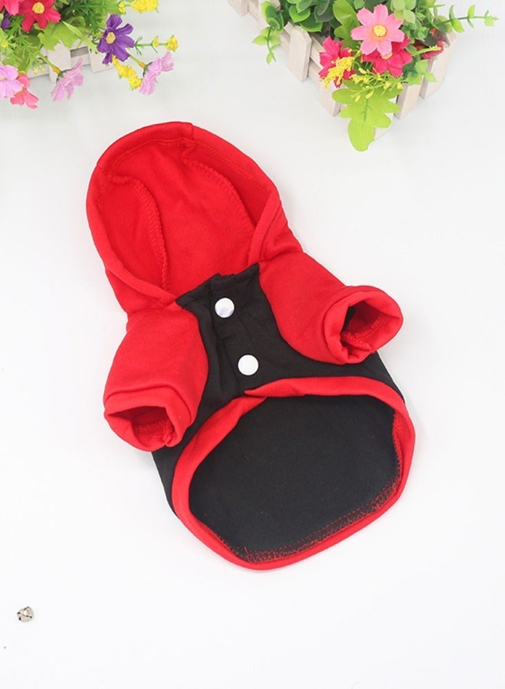 Zchiko Pet Clothes Super Man Dog Hoodie Sweaters Jacket Black XL - Image 1