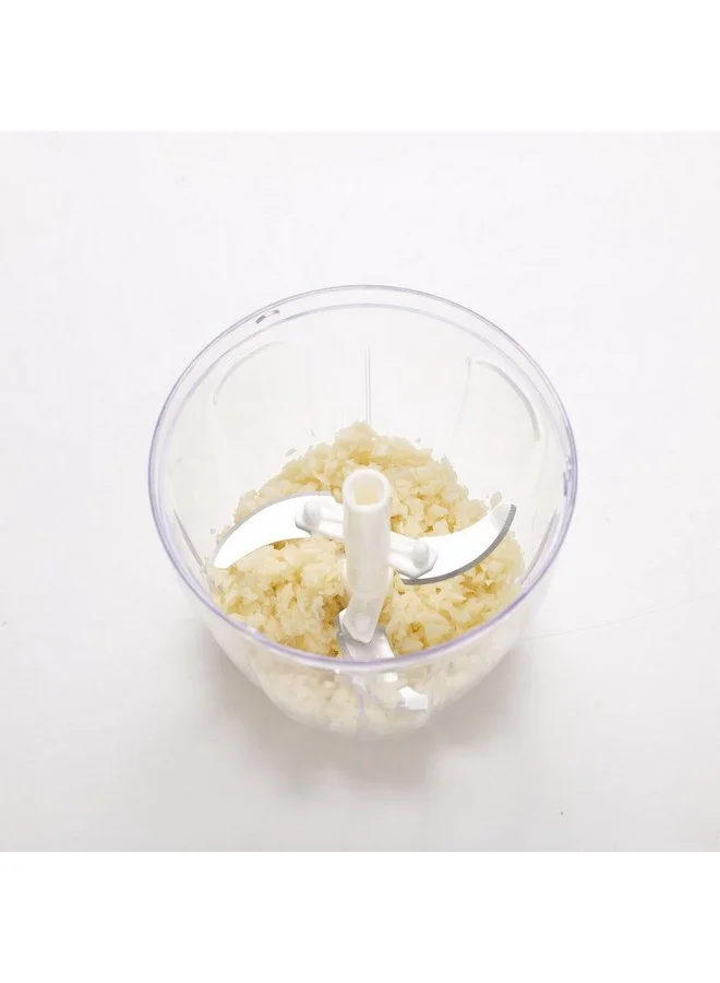 PARFAIT Manual Press Durable Vegetable Chopper White and Clear 900 ml A398-C