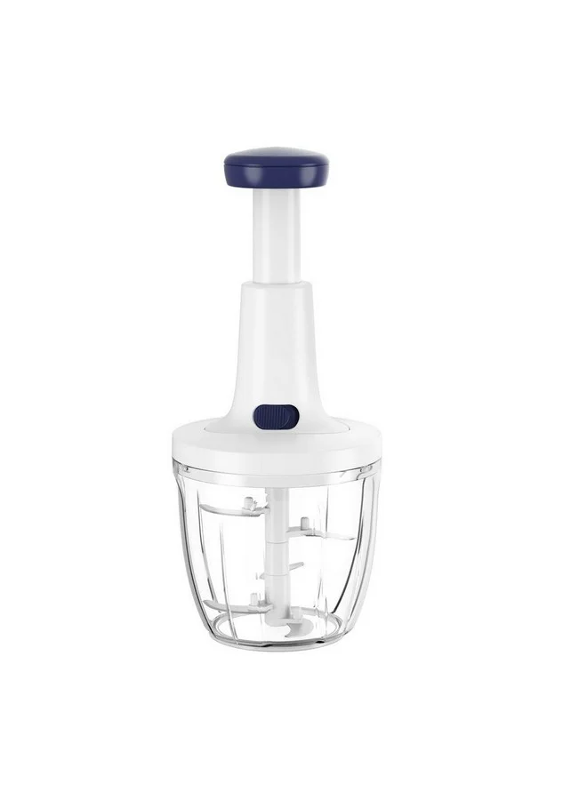 PARFAIT Manual Press Durable Vegetable Chopper White and Clear 900 ml A398-C
