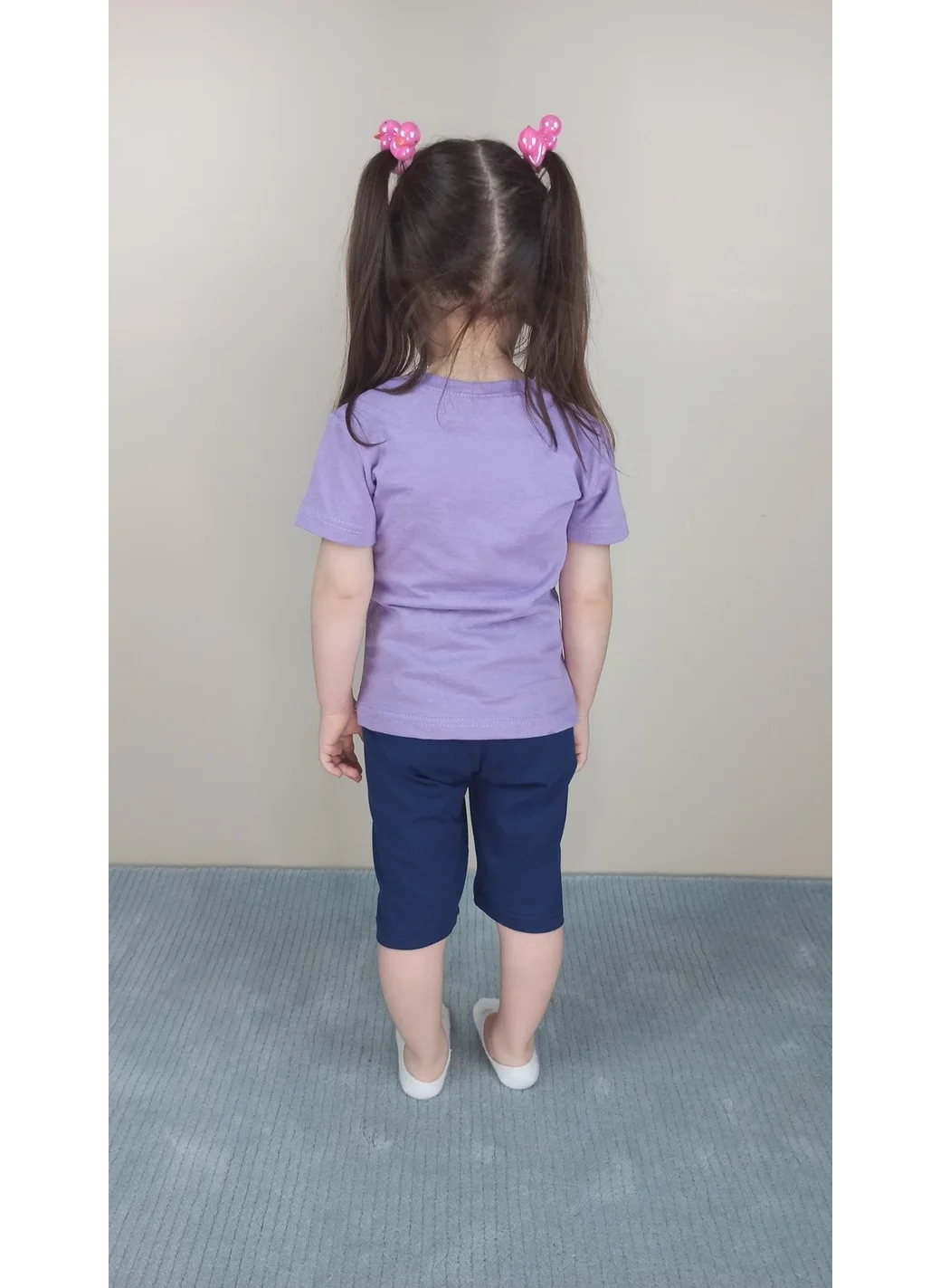 Bluence Girl's Cotton Lilac Capri Set
