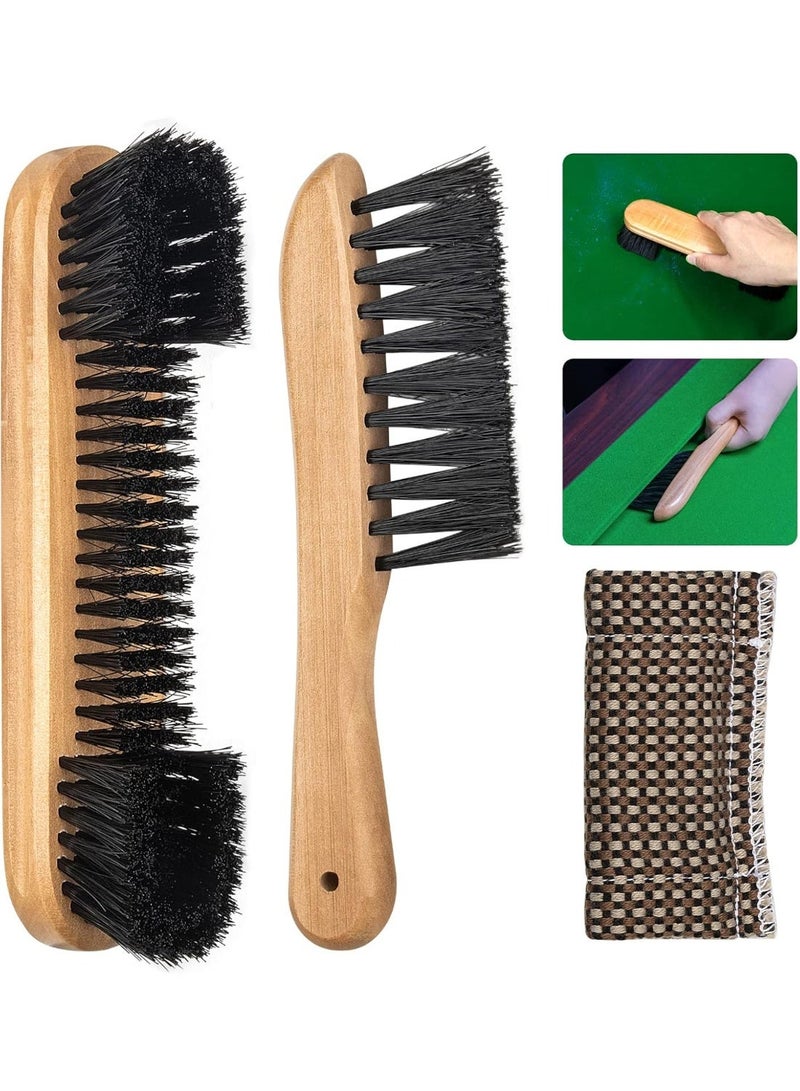 Pool Table Brush Cleaner Kit with 3 Tools, Brush Made of Pure Solid Wood and Nylon Bristle, Snooker Accessories for Snooker Table - Image 4