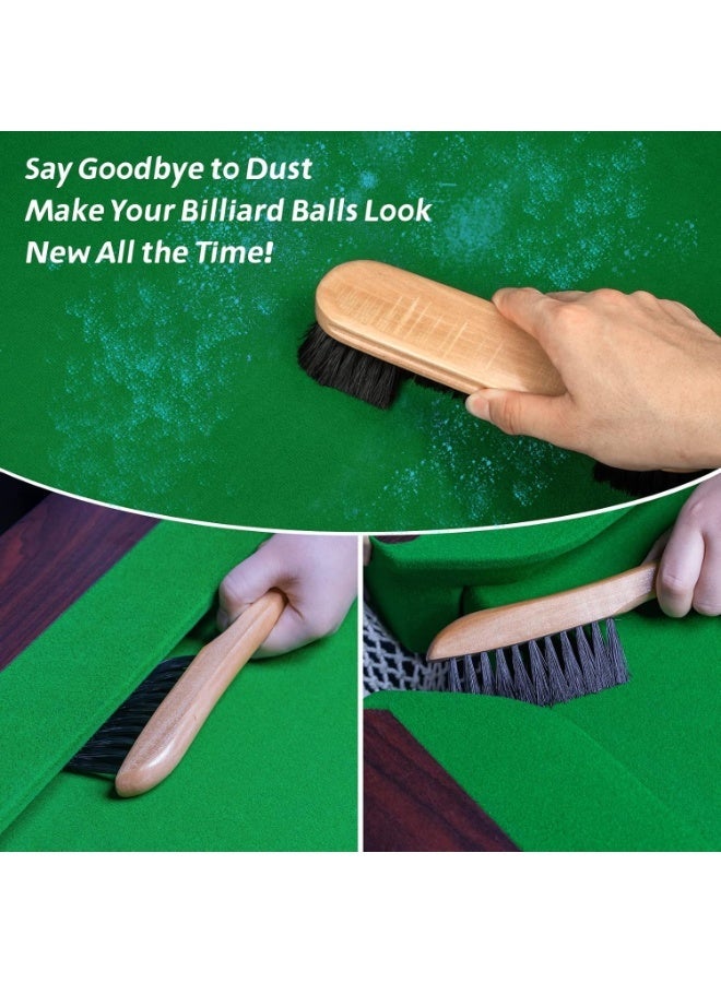 Pool Table Brush Cleaner Kit with 3 Tools, Brush Made of Pure Solid Wood and Nylon Bristle, Snooker Accessories for Snooker Table - Image 2