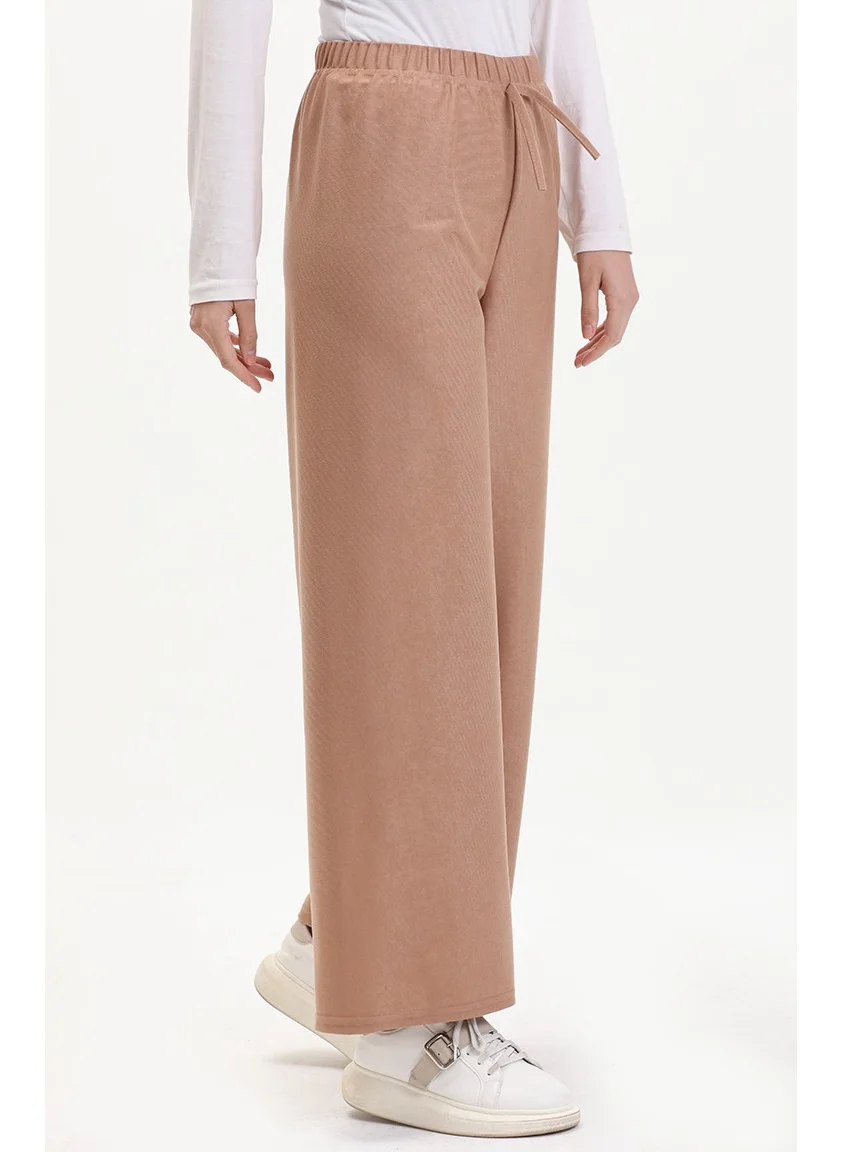 Sefa Merve Seasonal Wide Leg Trousers 8604-01 Mink