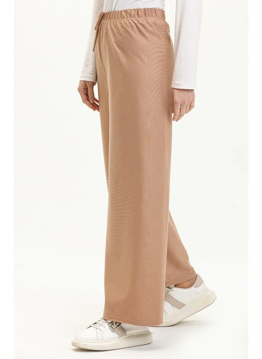 Sefa Merve Seasonal Wide Leg Trousers 8604-01 Mink