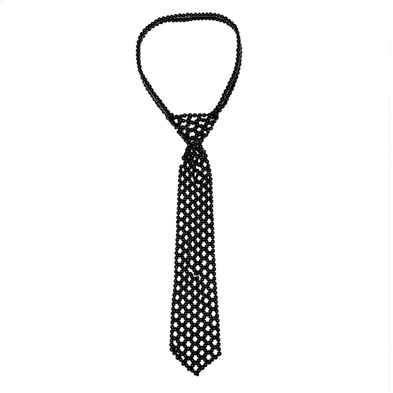 Women Fashion Pearl Beaded Tie Unisex Style For All Age Groups Teen Adult Lady - Image 1