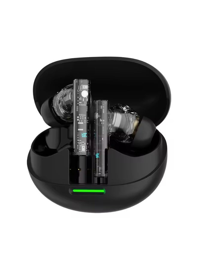 KZ Sora Wireless Bluetooth 5.4 Earbuds, Hi-Fi Sound, Low Latency Gaming Mode, Deep Bass, Transparent Design, USB-C Charging - Image 2