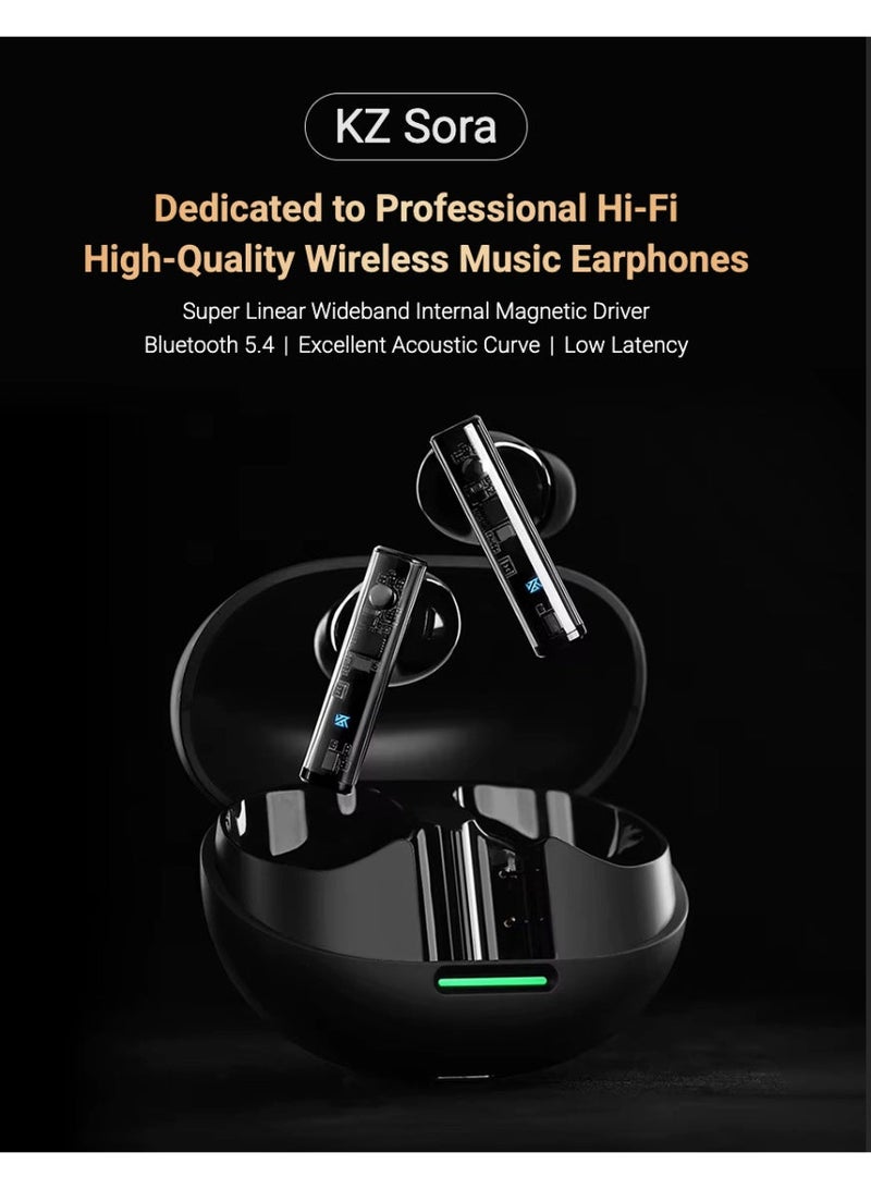 KZ Sora Professional Hi-Fi Wireless Earbuds Super Linear Wideband Internal Magnetic Driver Bluetooth Earphones - Image 1
