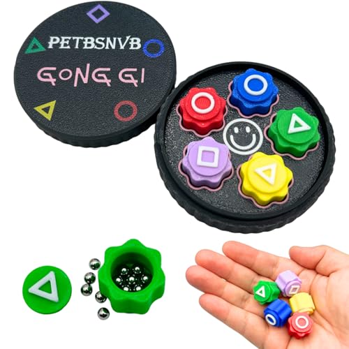 PETBSNVB Real Weighted Gonggi with Steel Beads in a Box Jackstones Gonggi Stones Traditional Korean Game for Party Great Gift for Children - Image 1
