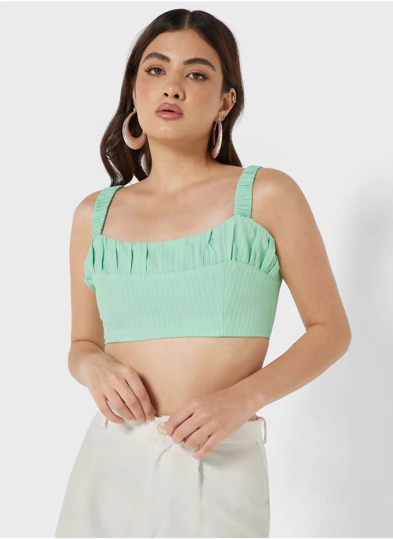 Nocturne Crop Top & Button Down Shirt Set