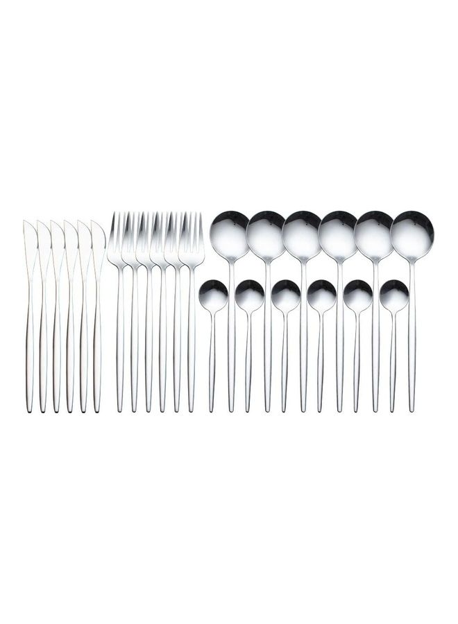 NIBEMINENT 24-Piece Tableware Cutlery Set Multicolour