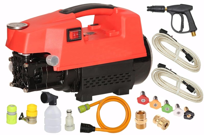 Digital Craft Digital Craft Car Washer 220v Electric Home Portable Brush The Car Water Grab High Power Strong Washing Machine 2300W High Pressure Clean MachineWasher Pipe 8MTR with Connector5Pc Nozzel Set  - Image 1