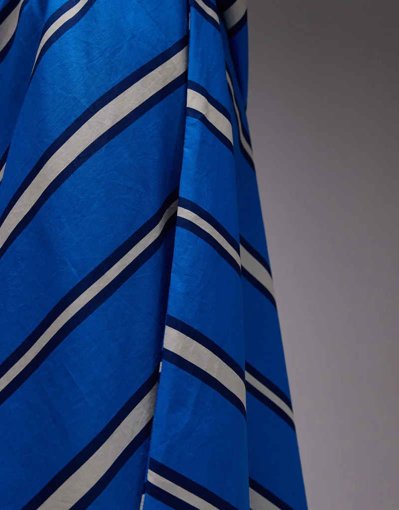 TOPSHOP Topshop co-ord poplin chevron stripe full skirt in