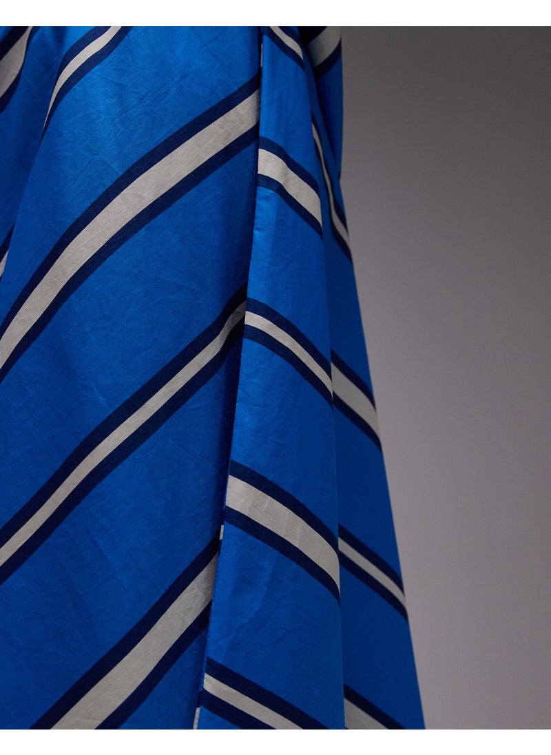 TOPSHOP Topshop co-ord poplin chevron stripe full skirt in  - Image 4