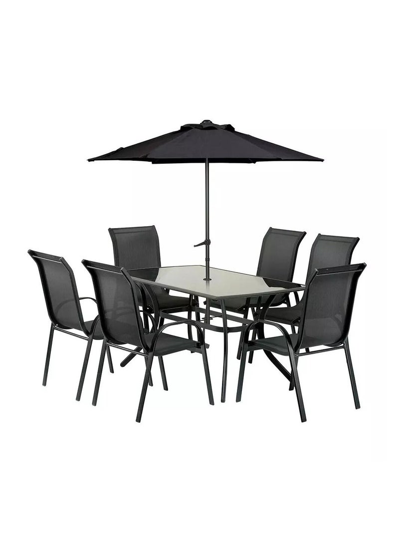 Procamp - Large Steel Rect 8 Piece Patio Set - Image 1