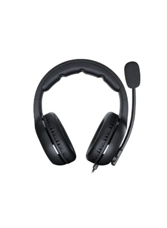 كوجار سماعة ألعاب كوغار HX330 فوق الأذن - أسود سماعات رأس ستيريو سلكية مزودة بمحركات 50 مم، وميكروفون 9.7 مم بتقنية إلغاء الضوضاء، ووسادات أذن من إسفنج الذاكرة، وعصابة رأس قابلة للتعديل، وإضاءة RGB - Image 1