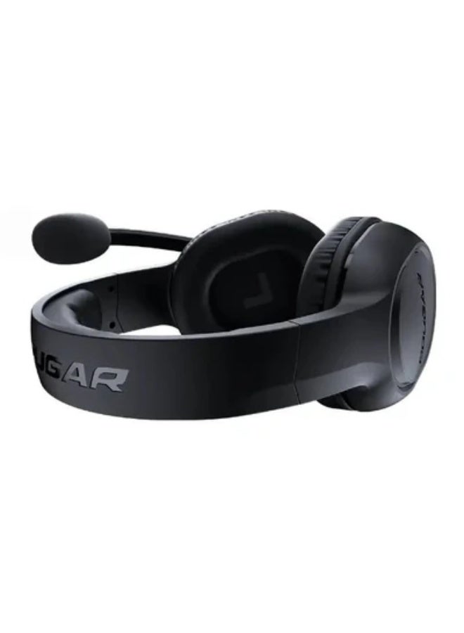 كوجار سماعة ألعاب كوغار HX330 فوق الأذن - أسود سماعات رأس ستيريو سلكية مزودة بمحركات 50 مم، وميكروفون 9.7 مم بتقنية إلغاء الضوضاء، ووسادات أذن من إسفنج الذاكرة، وعصابة رأس قابلة للتعديل، وإضاءة RGB - Image 4