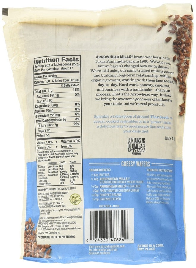 Arrowhead Mills Organic Flax Seeds - 16 oz - Image 2