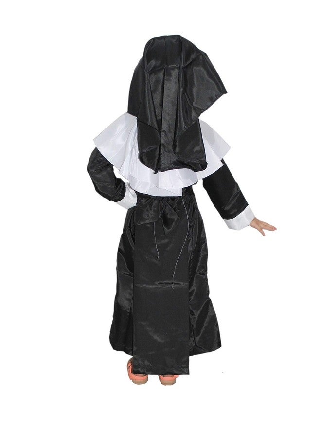 Kaku Fancy Dresses Kaku Fancy Dresses Our Community Helper Nun Costume, Catholic Sister Gown For Girls - Black & White, 5-6 Years - Image 2