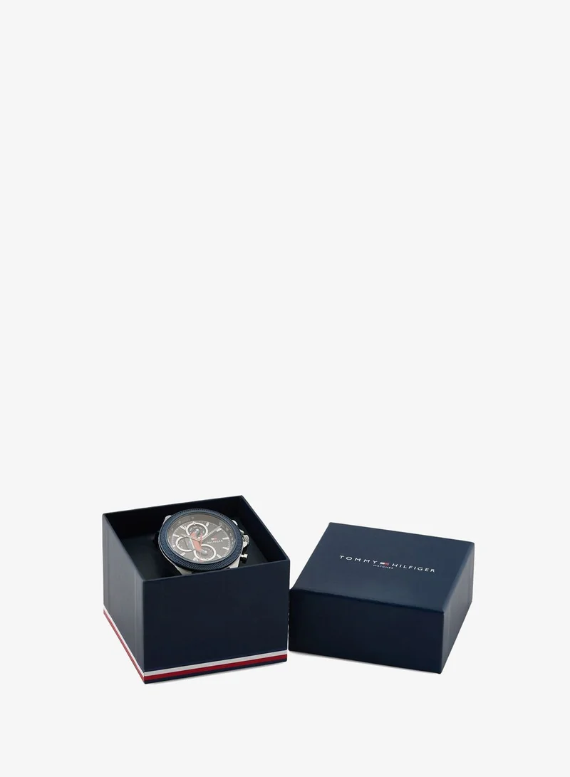 Tommy Hilfiger  Mens Analog Multifunction Quartz Watch With Blue Silicone Bracelet - 1792083 for Men | Best Price UAE