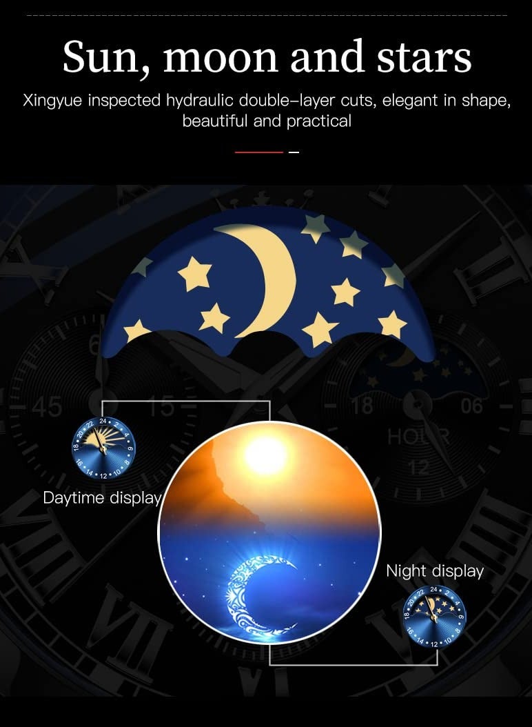 أوليفز ساعات كوارتز كرونوغراف للرجال من OLEVS، هيكل ذهبي بسوار جلدي مع تاريخ نهاري، ساعة يد من الفولاذ المقاوم للصدأ مقاومة للماء، ساعات مضيئة للرجال، الموضة والترفيه - Image 4