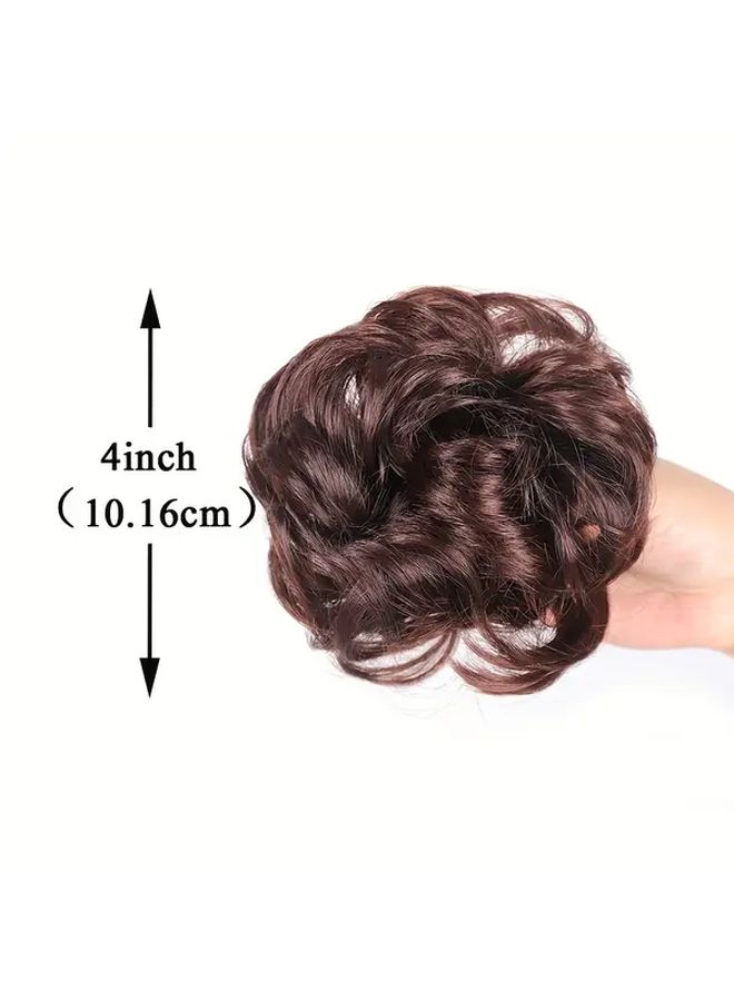 Messy Bun Chignon Donut Hair Pad Elastic Rope Rubber Band For Women Color XS02 86H10 4 Inch - Image 4