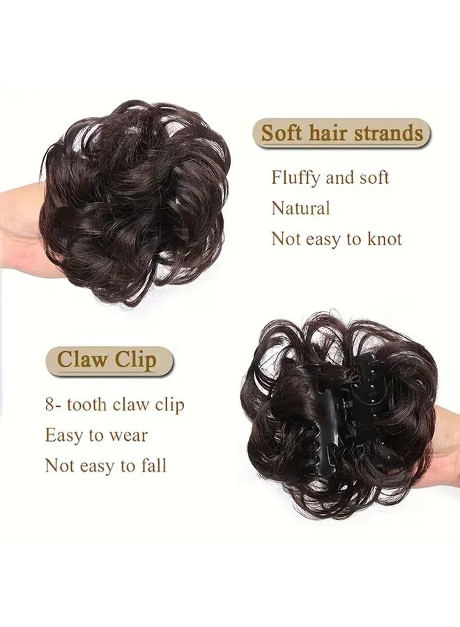 Messy Bun Chignon Donut Hair Pad Elastic Rope Rubber Band For Women Color XS02 86H10 4 Inch - Image 2