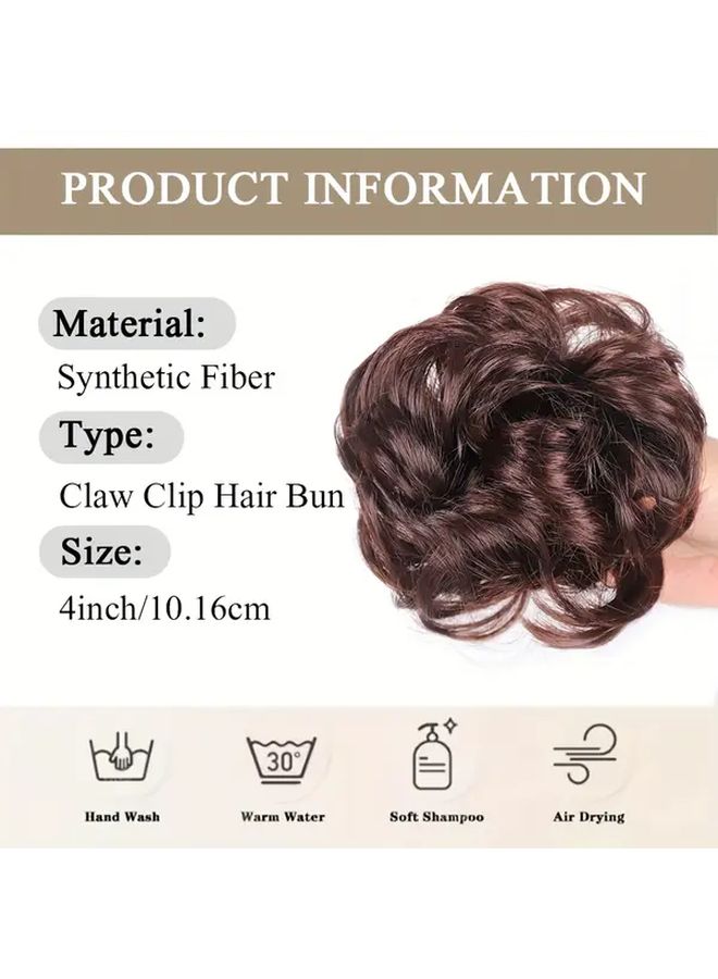 Messy Bun Chignon Donut Hair Pad Elastic Rope Rubber Band For Women Color XS02 86H10 4 Inch - Image 3