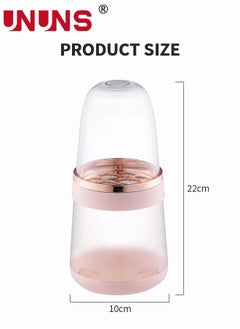 Makeup Brush Holder,2-in-1 Cleaning And Storage Makeup Brushes Case,Clear Make Up Brush Holder For Bathroom Dresser With Lid,Pink - pzsku/Z9874FE6140F421290FEEZ/45/_/1672912871/1253e4a4-858d-42de-9791-3d21ebe267a4