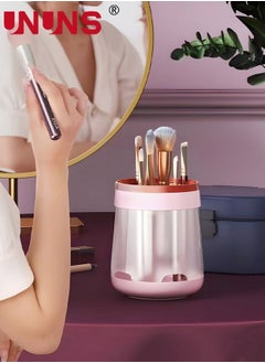 Makeup Brush Holder,2-in-1 Cleaning And Storage Makeup Brushes Case,Clear Make Up Brush Holder For Bathroom Dresser With Lid,Pink - pzsku/Z9874FE6140F421290FEEZ/45/_/1672912872/f5e4b62d-553e-4e28-aba7-cc54153df8c7