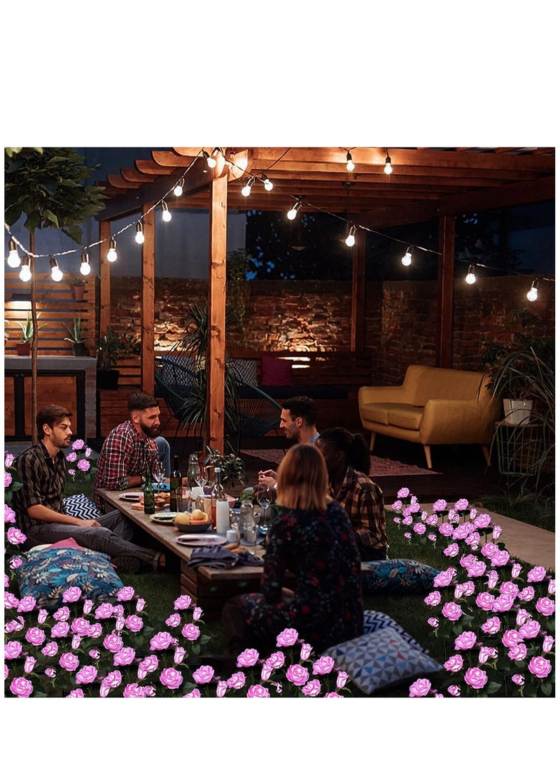Gerenic Solar Rose Light, 5 Heads Waterproof Solar Powered Flower Lights, Rose Light for Garden Patio and more - Image 4