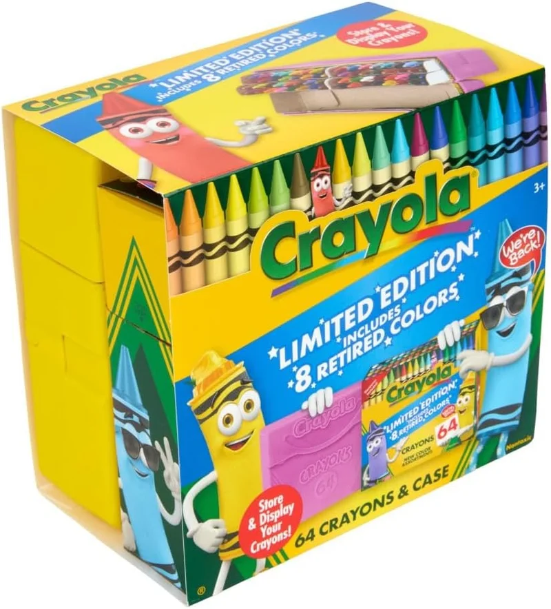 Crayola Crayola 64 Count Crayons, with Limited Edition Colors & Plastic Case, Coloring Set, Gift for Kids Ages 3 & Up (Assorted)