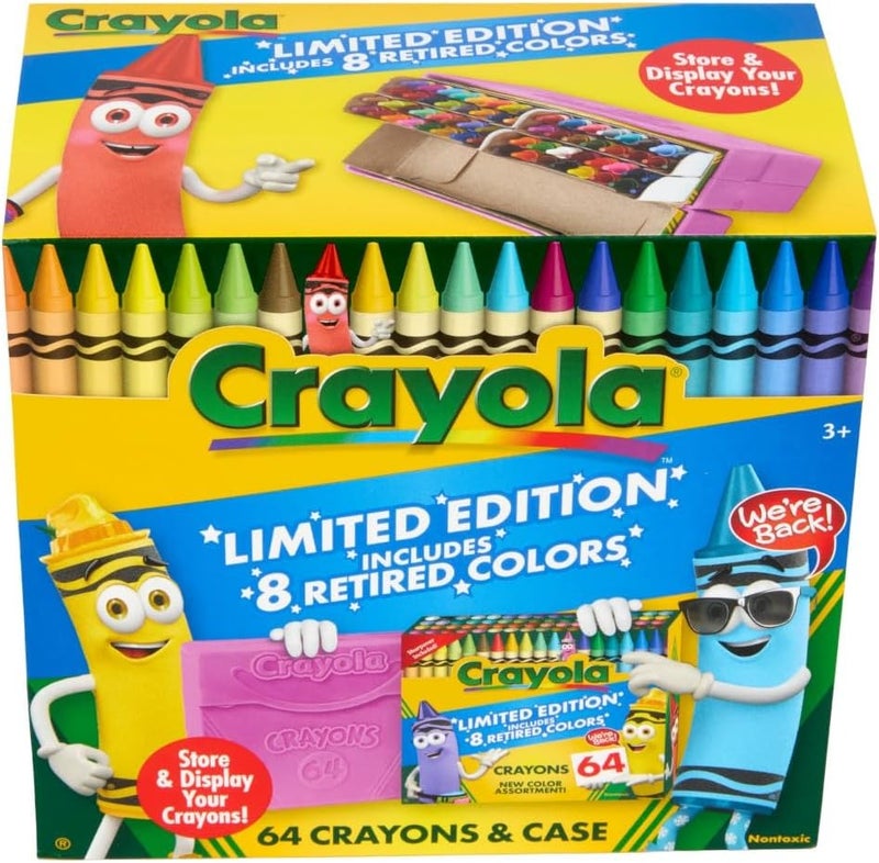 Crayola 64 Count Crayons, with Limited Edition Colors & Plastic Case, Coloring Set, Gift for Kids Ages 3 & Up (Assorted) - Image 4