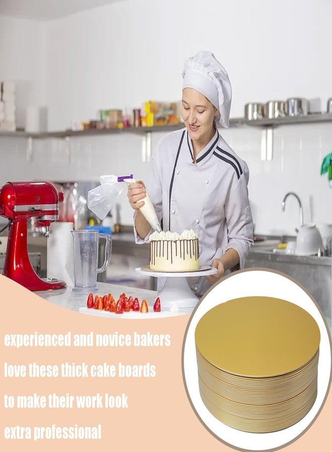 Jninexiu 40Pcs Cake Boards 10 Inch Round Disposable Circle Cardboard Base, Disposable, Perfect for Decorating - Image 4