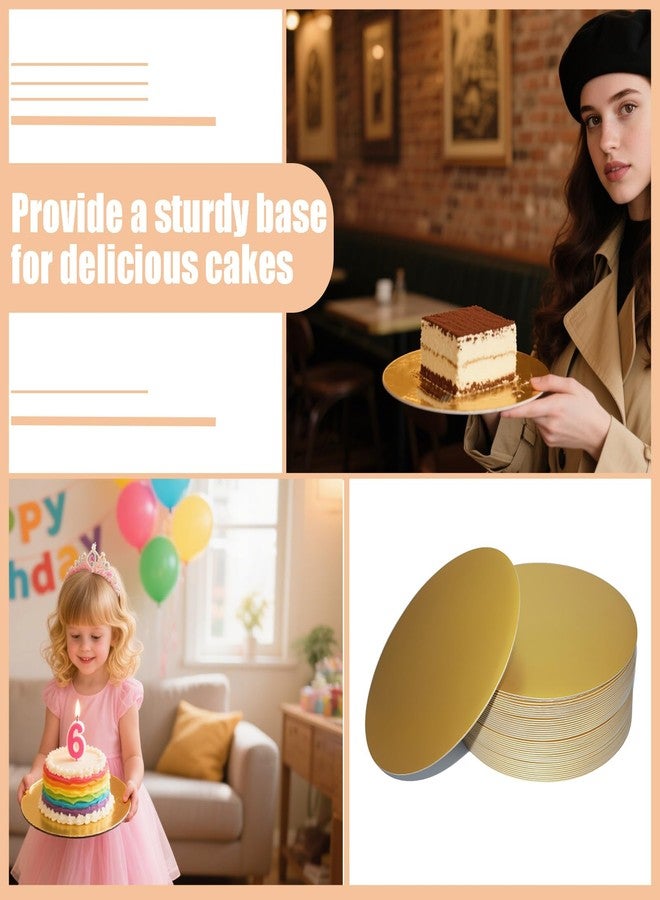 Jninexiu 40Pcs Cake Boards 10 Inch Round Disposable Circle Cardboard Base, Disposable, Perfect for Decorating - Image 5