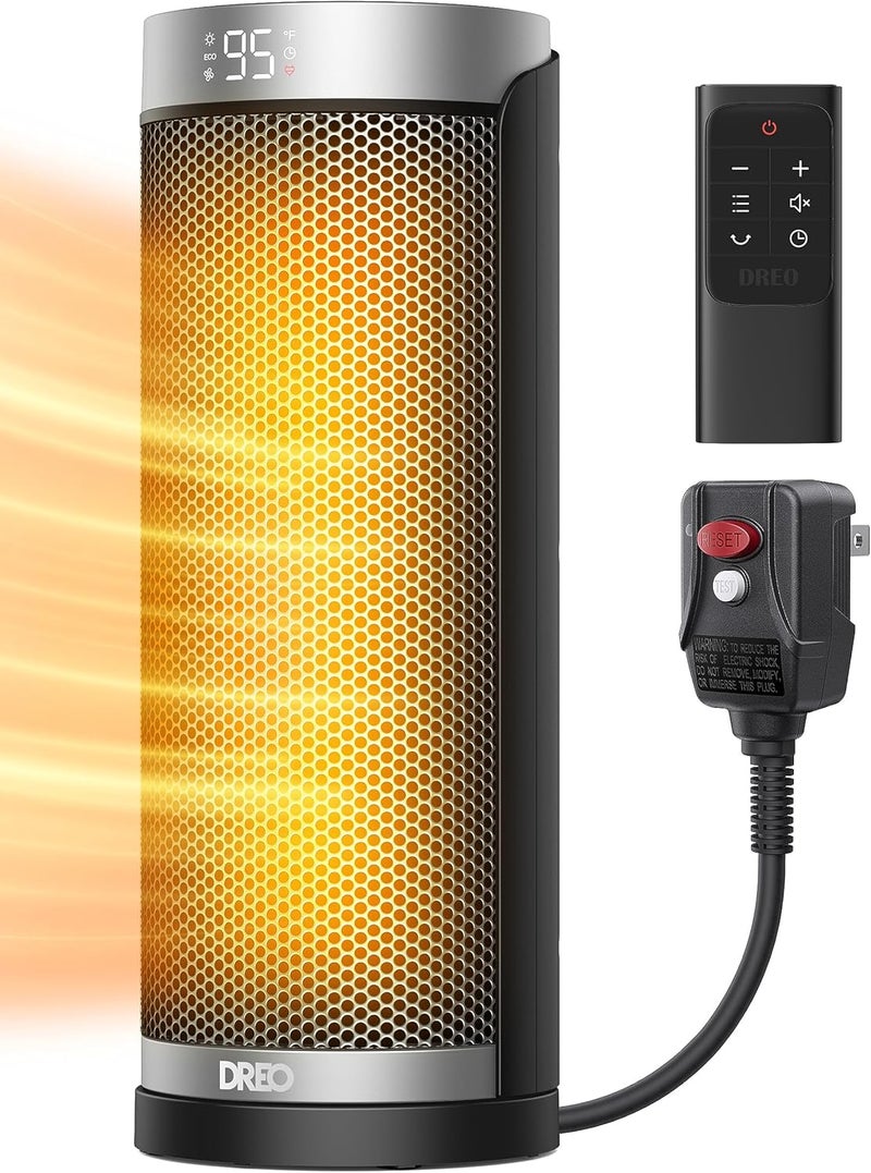Dreo Space Heater for Bathroom and Indoor, 70°Oscillating, 5 Modes, Remote for Home Bedroom, 12H Timer, with ALCI Safety Plug - Image 1
