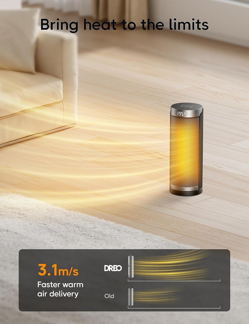 Dreo Space Heater for Bathroom and Indoor, 70°Oscillating, 5 Modes, Remote for Home Bedroom, 12H Timer, with ALCI Safety Plug - Image 4