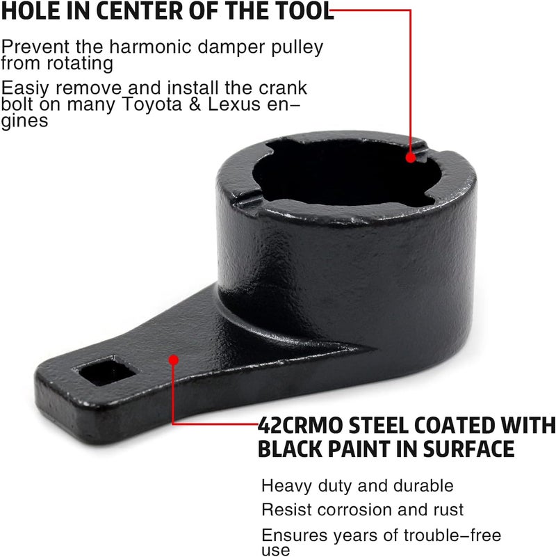 WnSEu Crankshaft Damper Pulley Holding Tool for Toyota/Lexus - Image 4