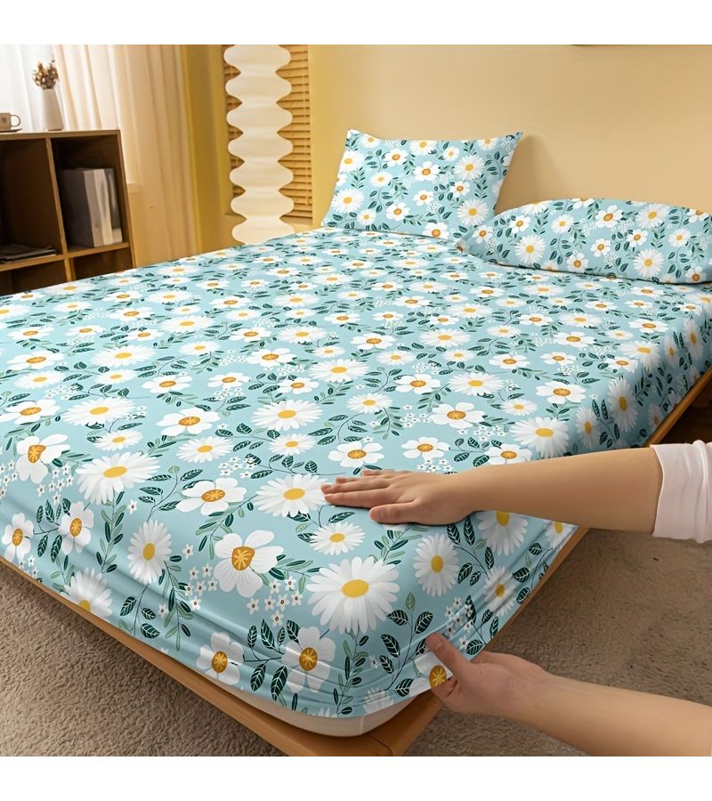 Printed Mattress Sunshine Blue Queen Size 59.84 x 79.92 Inches for Bedroom Bedding - Image 1