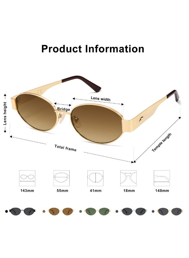 NIBEMINENT Women's Retro Sunglasses - Classic Trendy Polarized Sun Glasses UV400 Protection Fashion Eyewear - Image 4