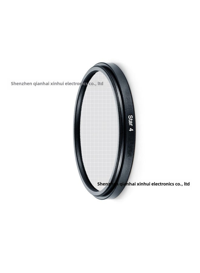 Outdoor Night Photography Camera Filter Cross Star Light Filter Star 4 Line 37mm -82mm-Color:49mm【JSR-0502】  - Image 1