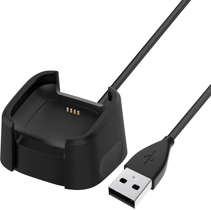 Bicmice 3.3Ft USB Charger Compatible with Fitbit Versa 2 Charger Dock Anti-Slip Replacement Smartwatch Charging Cable Stand(not for Fitbit Versa/Versa Lite) - Image 1