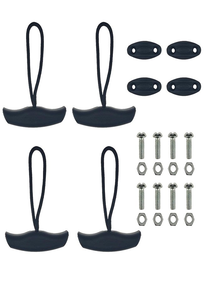 Kasteco 4 Pack Kayak Handles Replacement Kayak Accessories with Cord and Pad Eyes Screws (4) - Image 1
