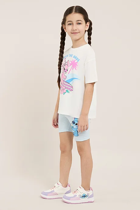 R&B Angel & Stitch Print Clothing Set