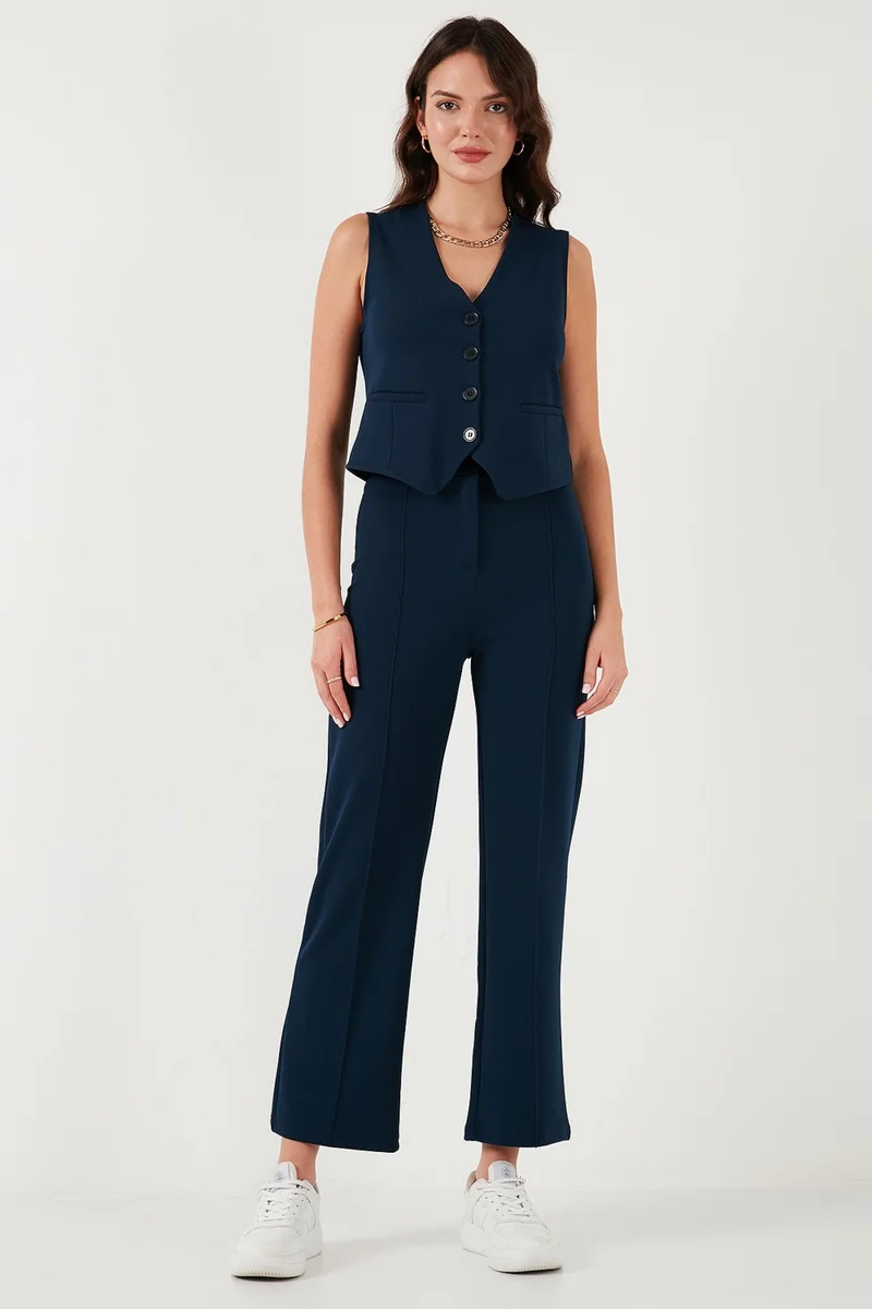 Lela Standard Fit Grass High Waist Straight Leg Trousers Women's Trousers 5865972