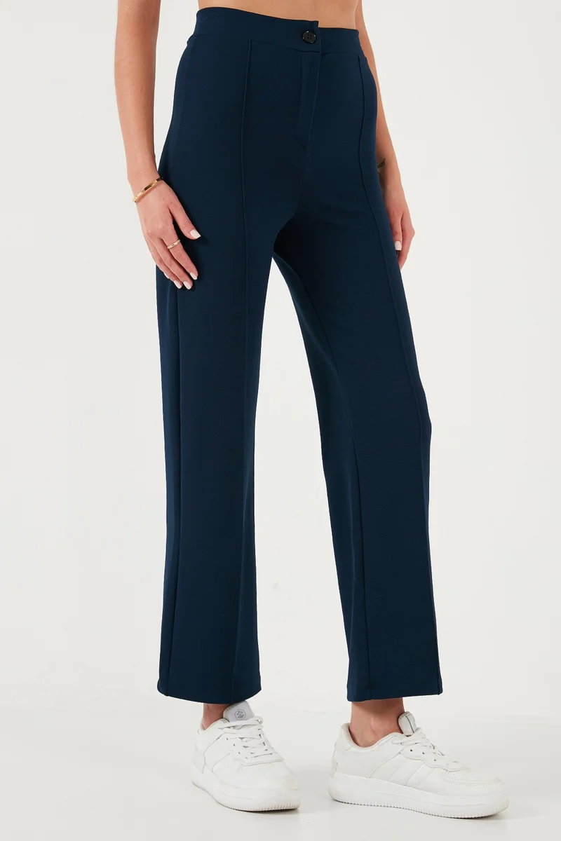 Lela Standard Fit Grass High Waist Straight Leg Trousers Women's Trousers 5865972