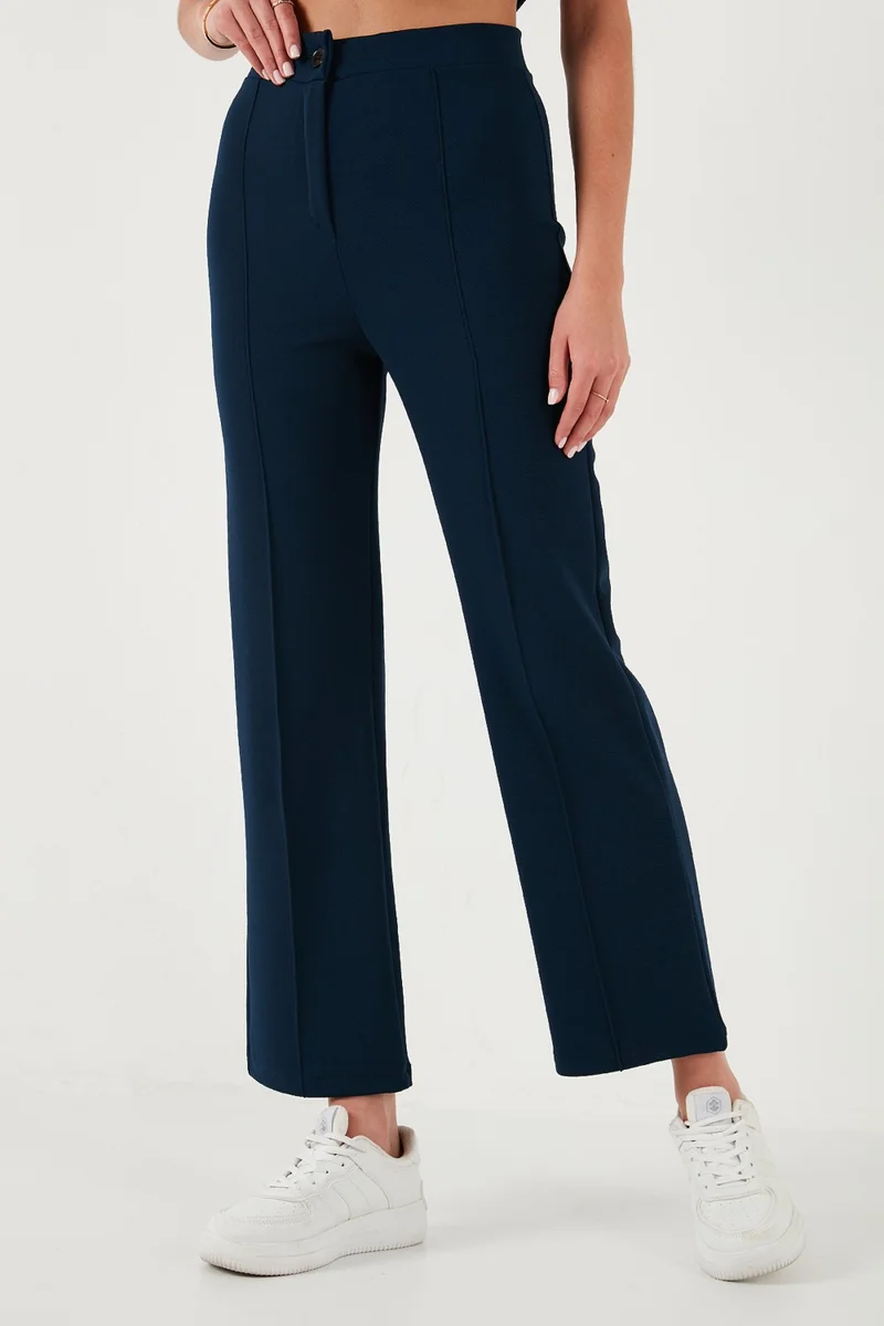 Lela Standard Fit Grass High Waist Straight Leg Trousers Women's Trousers 5865972